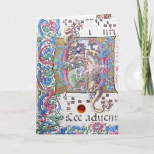 ANNAHME VON MAGI , NATIVITÄTSMONOGRAMM MIT DOLPHIN FEIERTAGSKARTE