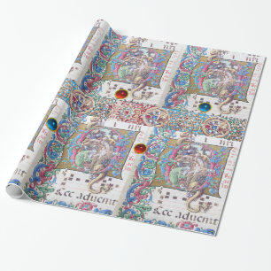 ANNAHME VON MAGI , NATIVITÄTSMONOGRAMM MIT DOLPHIN GESCHENKPAPIER