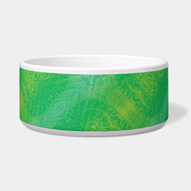 Annahme | Yellow Green Blue Boho Medallions Napf (Vorderseite)