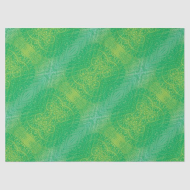 Annahme | Yellow Green Blue Boho Medallions Seidenpapier (Vorderseite)