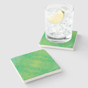 Annahme   Yellow Green Blue Boho Medallions Steinuntersetzer