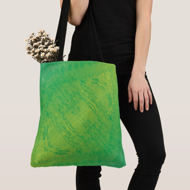 Annahme | Yellow Green Blue Shibori Muster (Von Nahem)