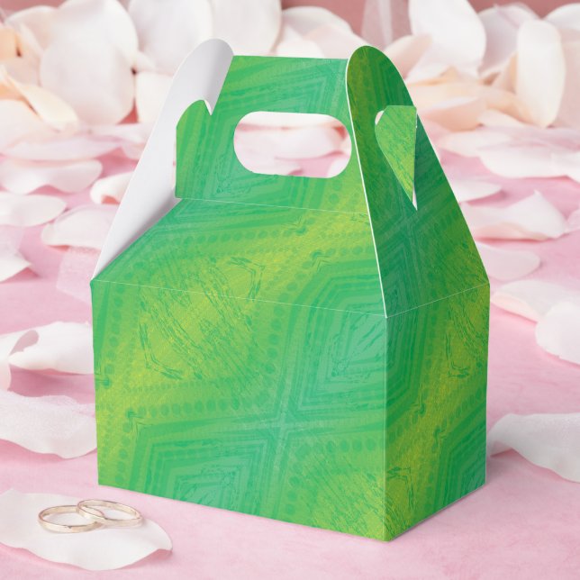 Annahme | Yellow Green Blue Shibori Muster Geschenkschachtel (Hochzeit)