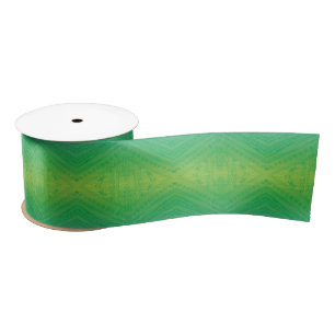 Annahme   Yellow Green Blue Shibori Muster Satinband