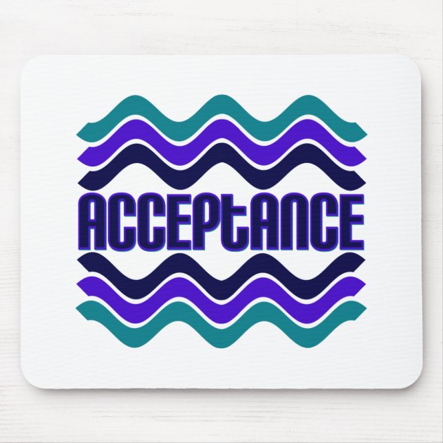 Annahmeangebot in blaugrüner Lila Grafik Mousepad (Vorne)