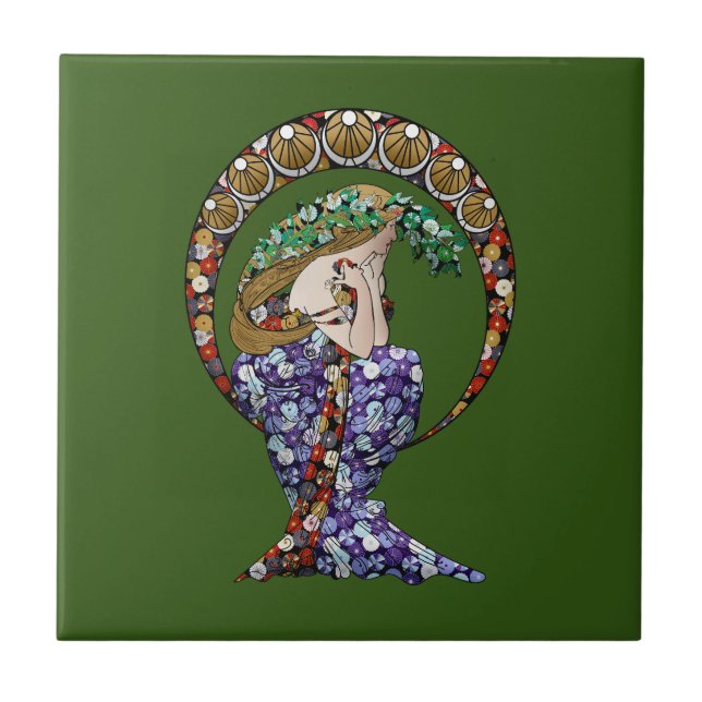 Annale Art Nouveau Fliese (Vorderseite)