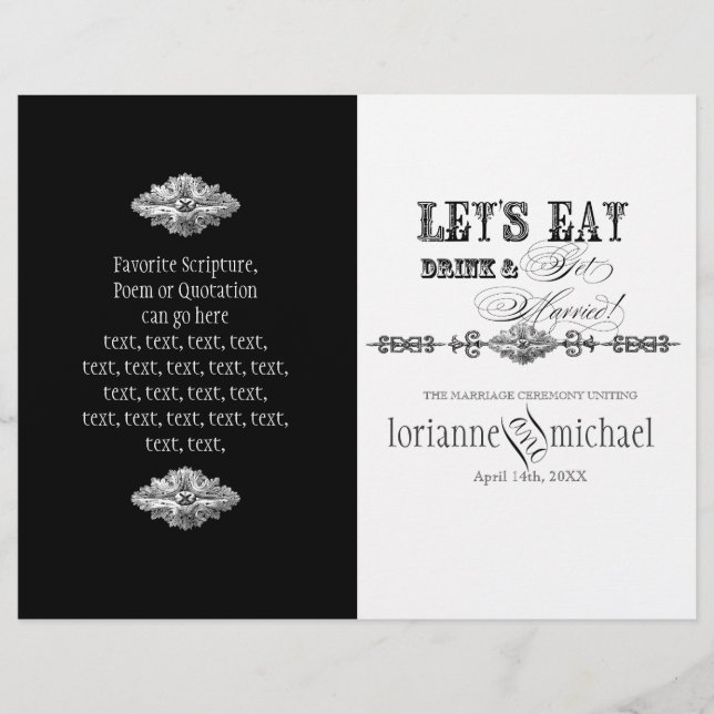 AnnaLiese Damask - Programm für feierliche Hochzei (Vorderseite)