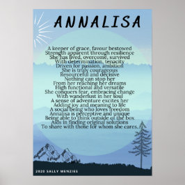 "Annalisa" Name Gedicht Poster