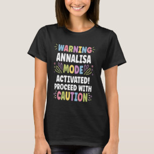 ANNALISA Personalisierter Name Lustiger Süßer Benu T-Shirt