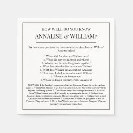 Annalisieren Sie, was Ihnen Spaß macht beim Hochze Serviette