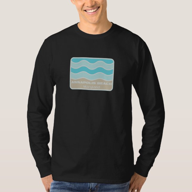 Annapolis Beach Maryland Waves Vacation Souvenir T-Shirt (Vorderseite)