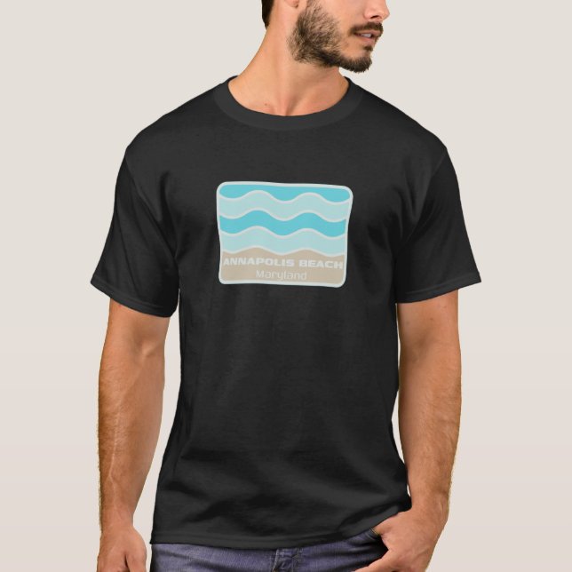 Annapolis Beach Maryland Waves Vacation Souvenir T-Shirt (Vorderseite)