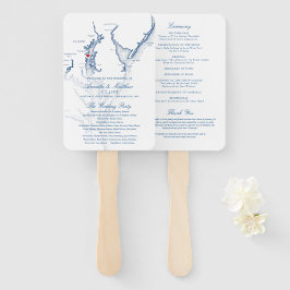 Annapolis Chesapeake Bay Hochzeitsprogramm Elegant Fächer