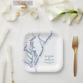 Annapolis Chesapeake Bay Wedding Party Pappteller