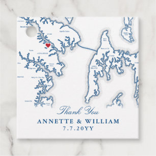 Annapolis Map Navy Blue Wedding Geschenkanhänger
