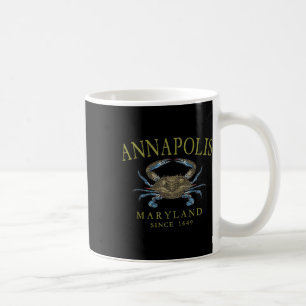 Annapolis Maryland Blaue Krabbe Seit 1649 Gebogene Kaffeetasse