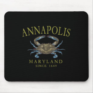 Annapolis Maryland Blaue Krabbe Seit 1649 Gebogene Mousepad