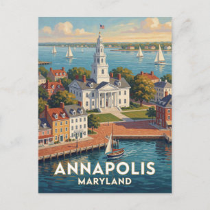 Annapolis Maryland Chesapeake Bay Reise Postkarte