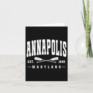Annapolis Maryland Est. 1649 Überquerte Oars Segel Karte