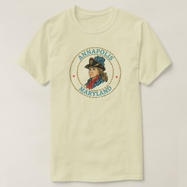 Annapolis Maryland Kolonialstil T-Shirt (Design vorne)