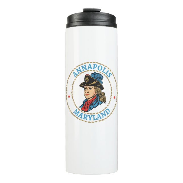 Annapolis Maryland Kolonialstil Thermosbecher (Vorderseite)