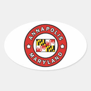 Annapolis Maryland Ovaler Aufkleber
