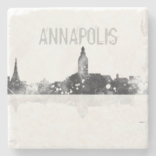 ANNAPOLIS MARYLAND SKYLINE - Stein trinkt Steinuntersetzer