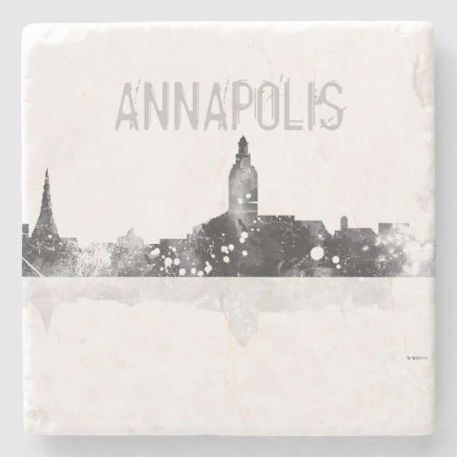 ANNAPOLIS MARYLAND SKYLINE - Stein trinkt Steinuntersetzer (Vorderseite)