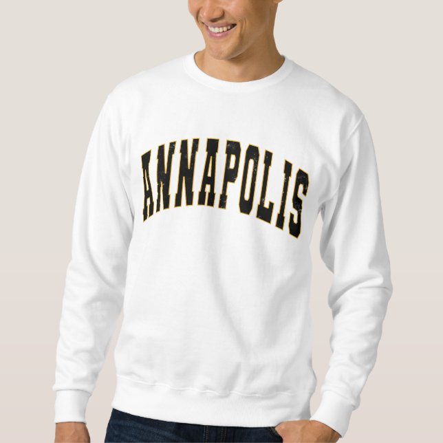 Annapolis Maryland Vintag Uni Style Sweatshirt (Vorderseite)