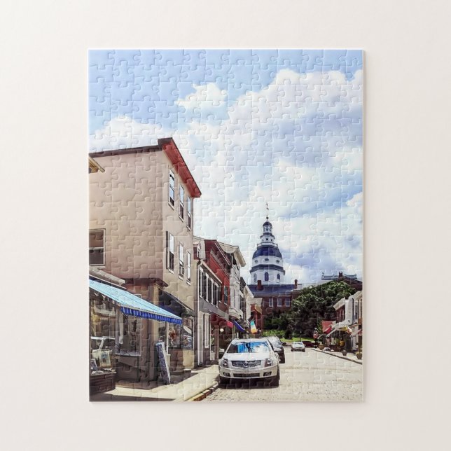 Annapolis MD Shops auf der Maryland Avenue Puzzle (Vertikal)