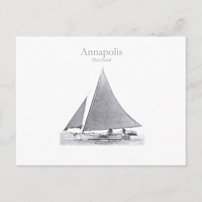Annapolis Skipjack Postkarte (Vorderseite)