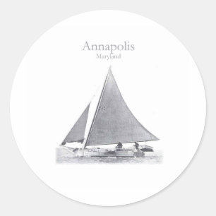 Annapolis Skipjack Runder Aufkleber