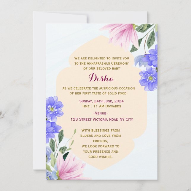 Annaprashan Ceremony Invitations  Einladung (Vorderseite)