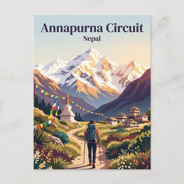 Annapurna Circuit Nepal Postkarte (Vorderseite)