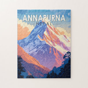 Annapurna Nepal Reise Kunst Vintage Puzzle