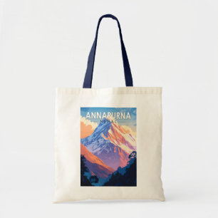 Annapurna Nepal Reise Kunst Vintage Tragetasche