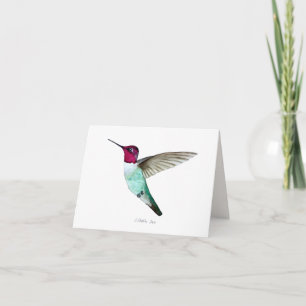 Anna's Hummingbird Card Karte