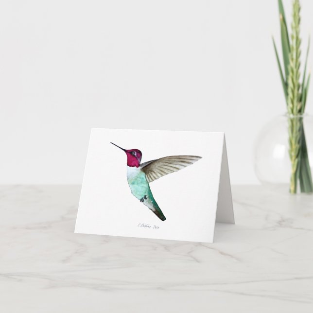 Anna's Hummingbird Card Karte (Vorderseite)