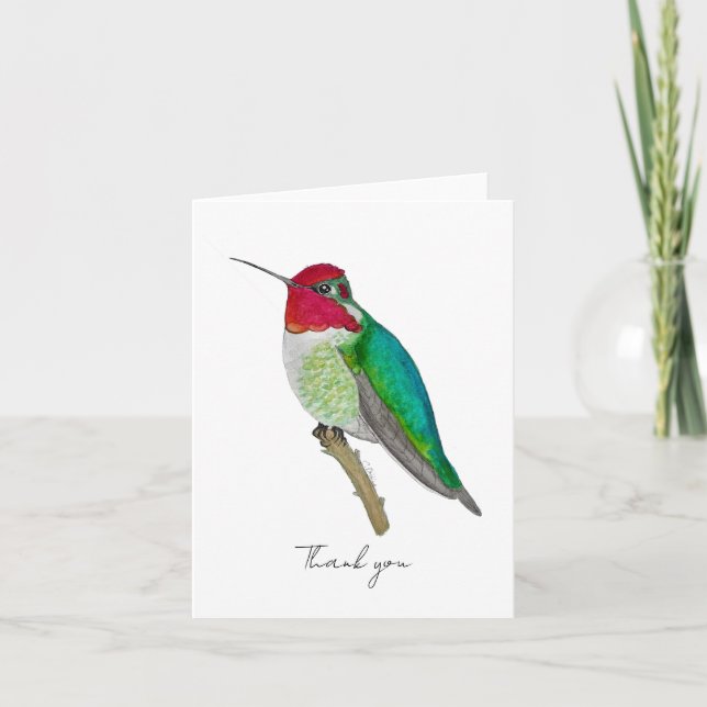 Anna's Hummingbird Dankeskarte (Vorderseite)