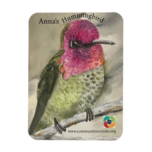 Anna's Hummingbird-Magnet Magnet (Vertikal)