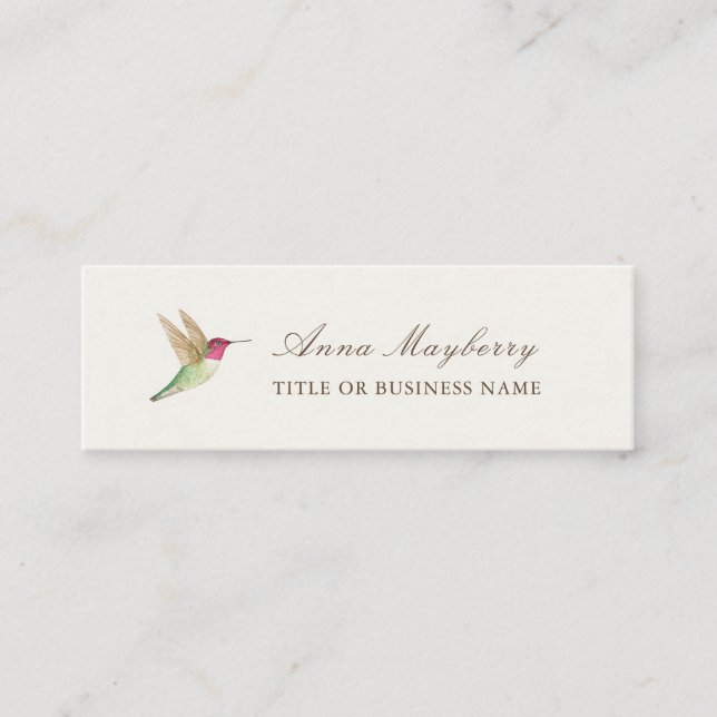 Anna's Hummingbird Mini Business Card Mini Visitenkarte (Vorderseite)