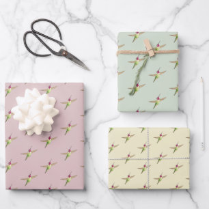 Anna's Hummingbird-Musterfliesen Geschenkpapier Set