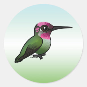 Anna's Hummingbird Runder Aufkleber