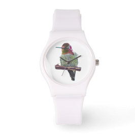 Anna's Hummingbird Silikon-Armbanduhr Armbanduhr