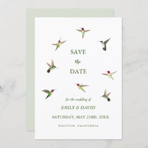 Anna's Hummingbird Wedding Save the Date Einladung