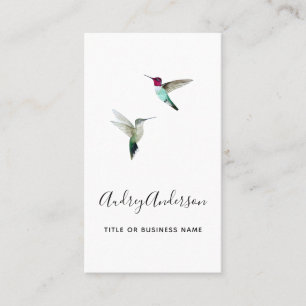 Anna's Hummingbirds Business Card Visitenkarte