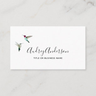 Anna's Hummingbirds Business Card Visitenkarte