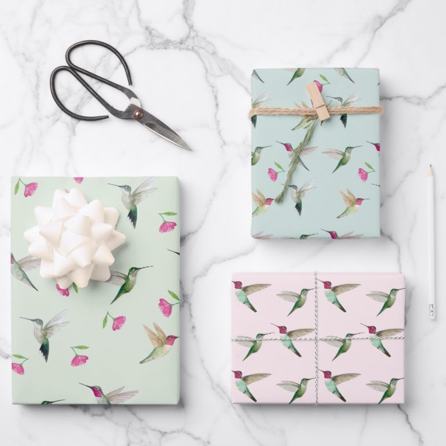 Anna's Hummingbirds Geschenkpapier Set (Vorderseite)