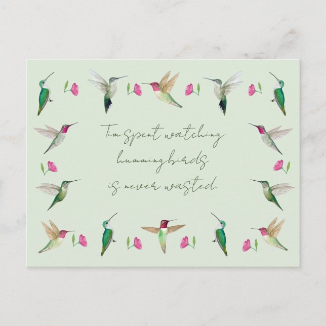 Anna's Hummingbirds Postkarte (Vorderseite)