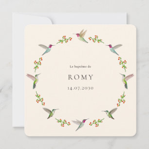 Anna's Hummingbirds Taufe mit Baby-Foto